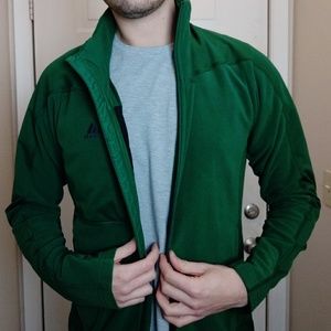 Adidas emerald green fleece performance jacket